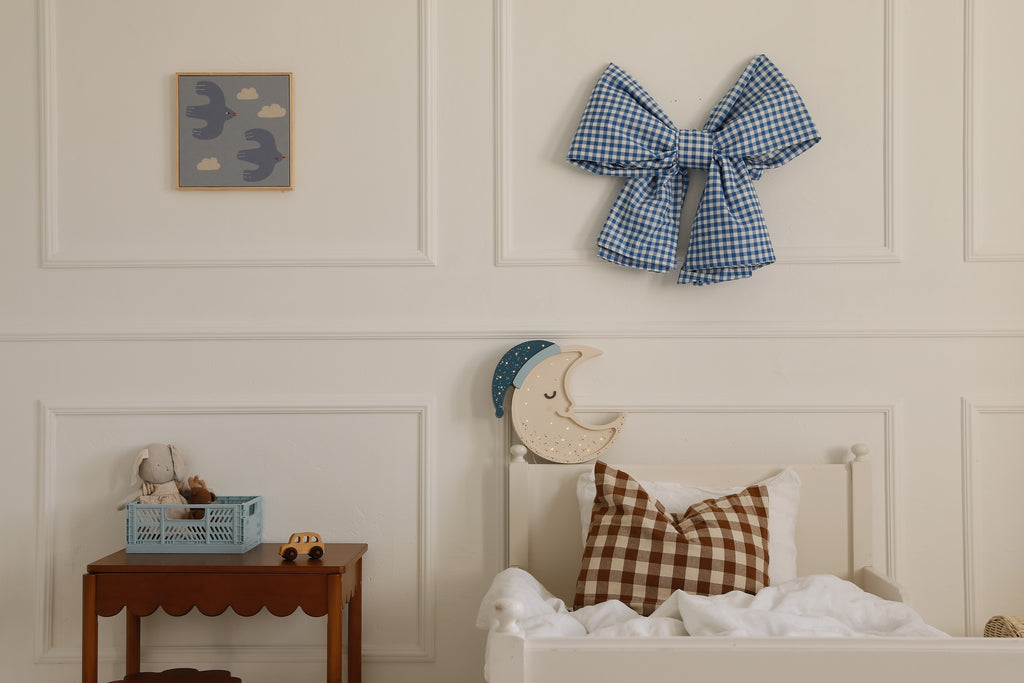 Houten lamp kinderkamer maan – nachtlamp met dimmer – afbeelding 3