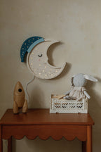 Houten lamp kinderkamer maan – nachtlamp met dimmer – afbeelding 4