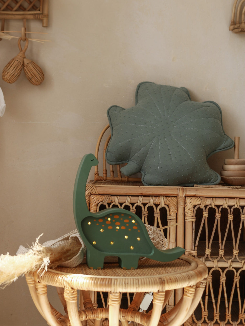 Houten lamp kinderkamer mini dino – nachtlamp met dimmer – afbeelding 7