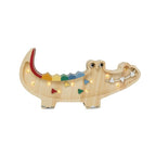Houten lamp kinderkamer mini krokodil – nachtlamp met dimmer – afbeelding 2