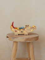 Houten lamp kinderkamer mini krokodil – nachtlamp met dimmer – afbeelding 7