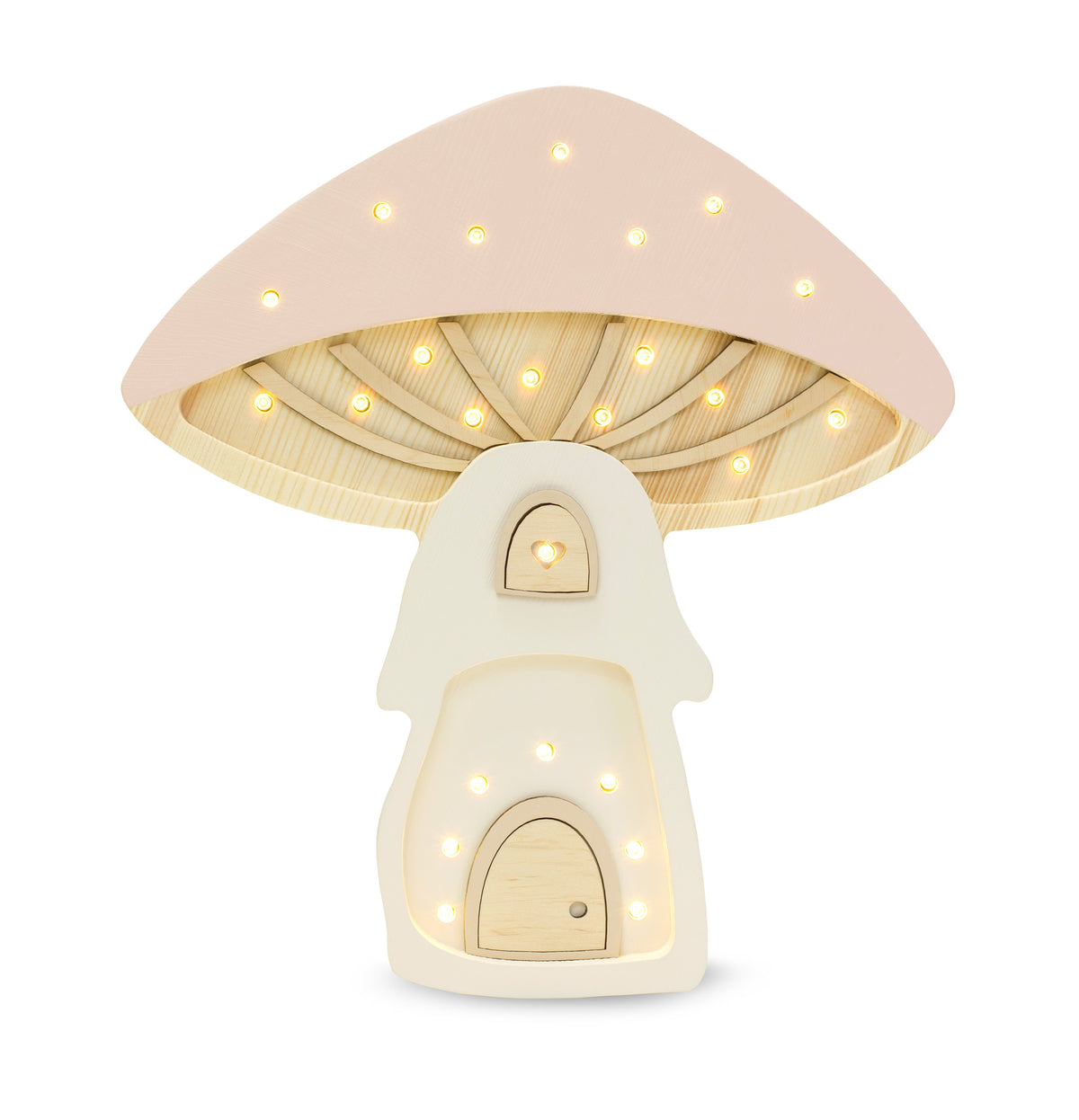 Houten lamp kinderkamer paddenstoel – nachtlamp met dimmer – afbeelding 4