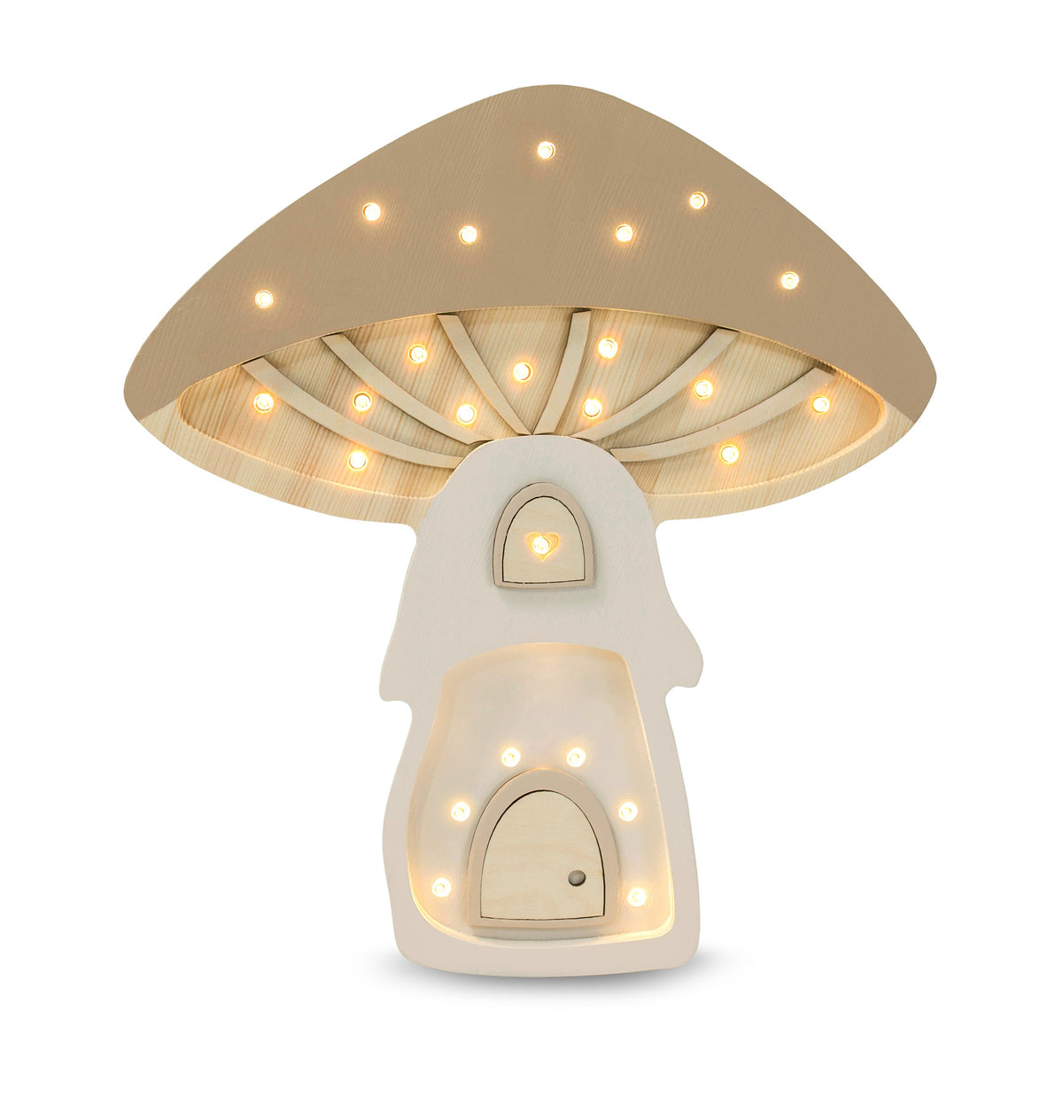 Houten lamp kinderkamer paddenstoel – nachtlamp met dimmer – afbeelding 5