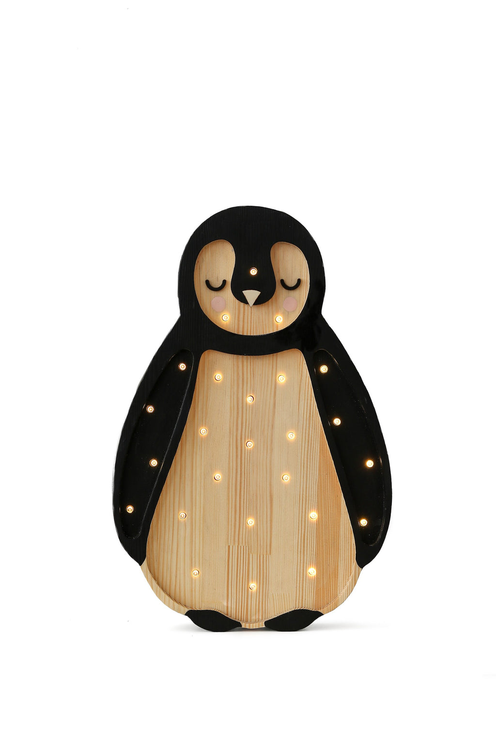 Houten lamp kinderkamer pinguïn – nachtlamp met dimmer – afbeelding 6