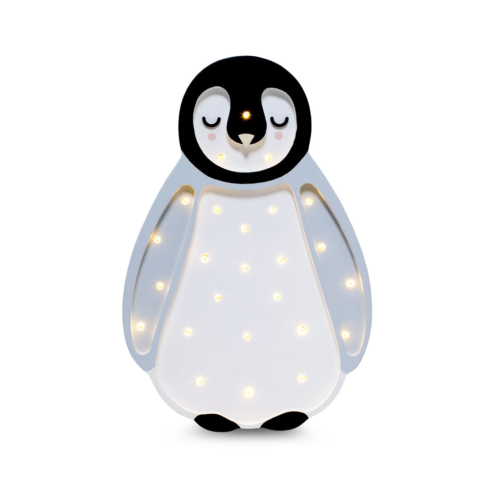 Houten lamp kinderkamer pinguïn – nachtlamp met dimmer – afbeelding 7