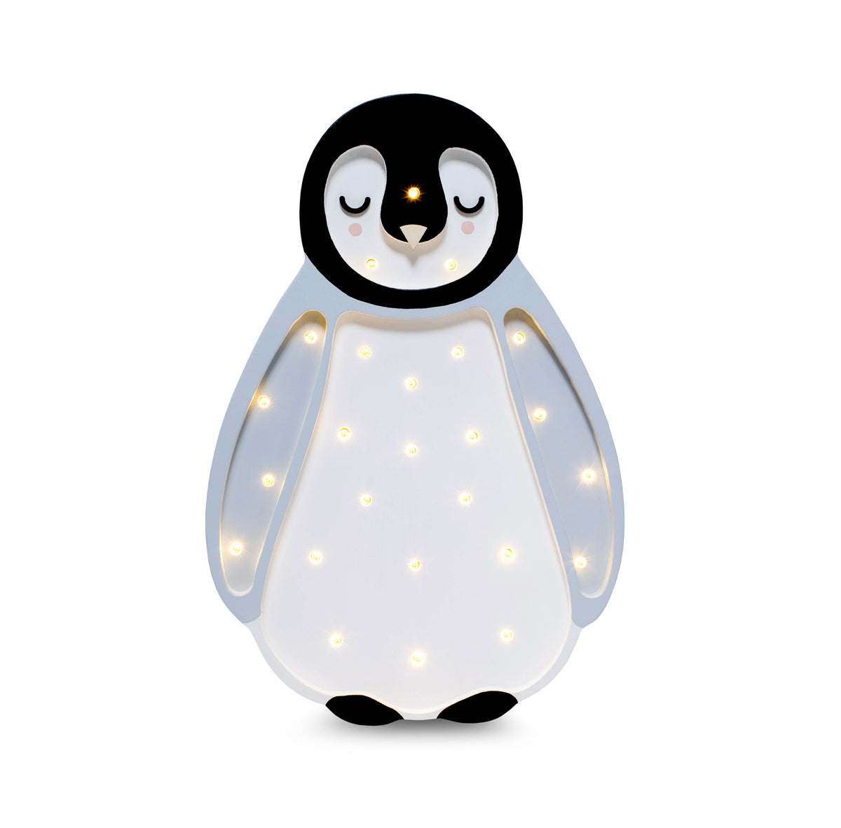 Houten lamp kinderkamer pinguïn – nachtlamp met dimmer – afbeelding 7