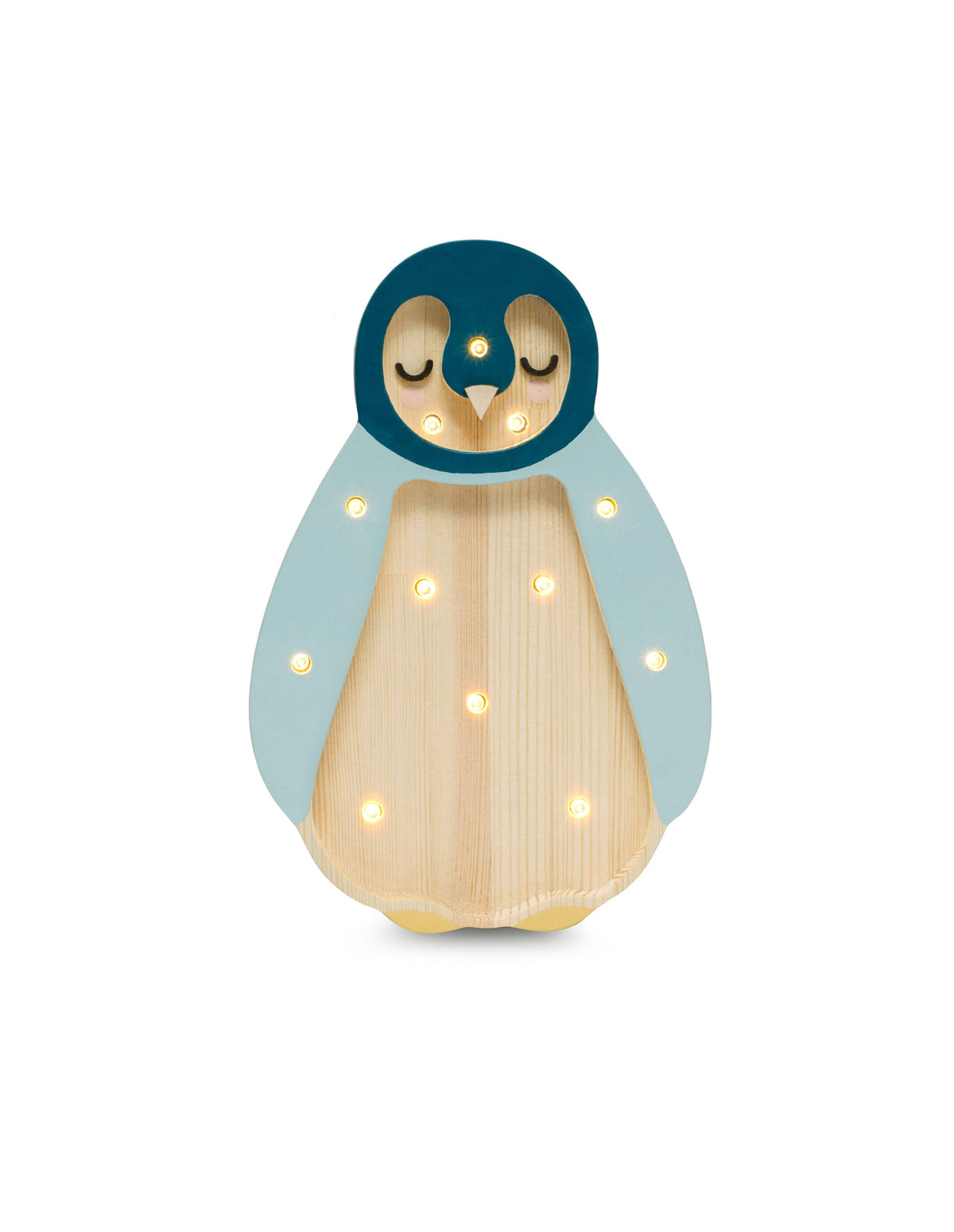 Houten lamp kinderkamer pinguïn – nachtlamp met dimmer – afbeelding 8