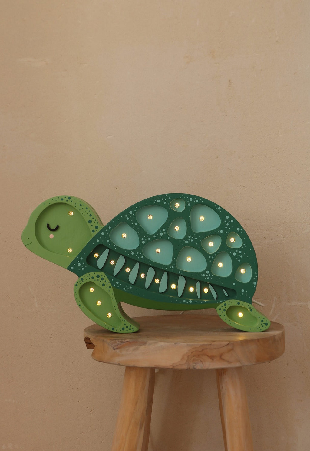 Houten lamp kinderkamer schildpad – nachtlamp met dimmer – afbeelding 8