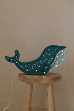Houten lamp kinderkamer walvis – nachtlamp met dimmer
