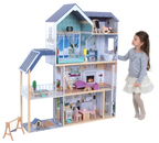 Houten poppenhuis Crystal met ledverlichting – afbeelding 4
