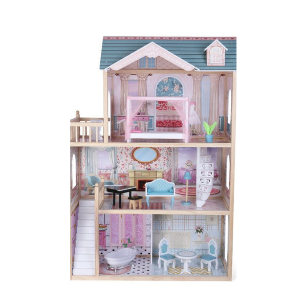 Houten Poppenhuis Emily met Ledlicht