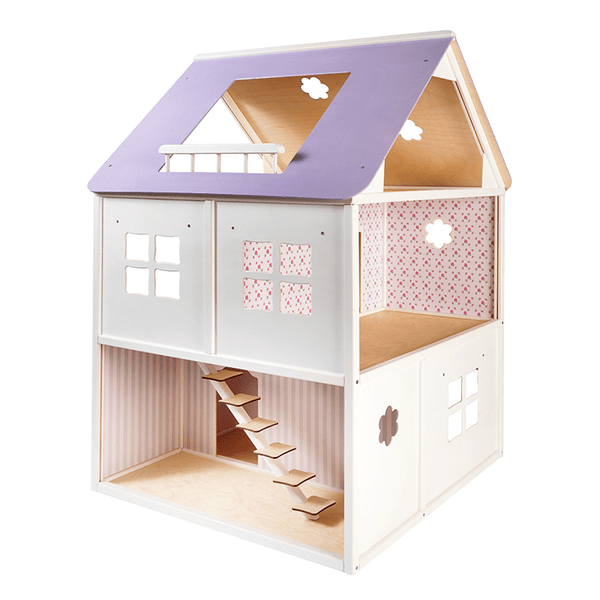 Houten Poppenhuis Villa Wit