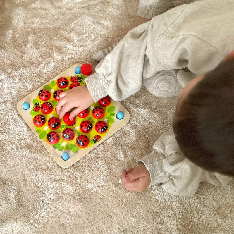 Houten puzzel memory lieveheersbeestjes – afbeelding 11