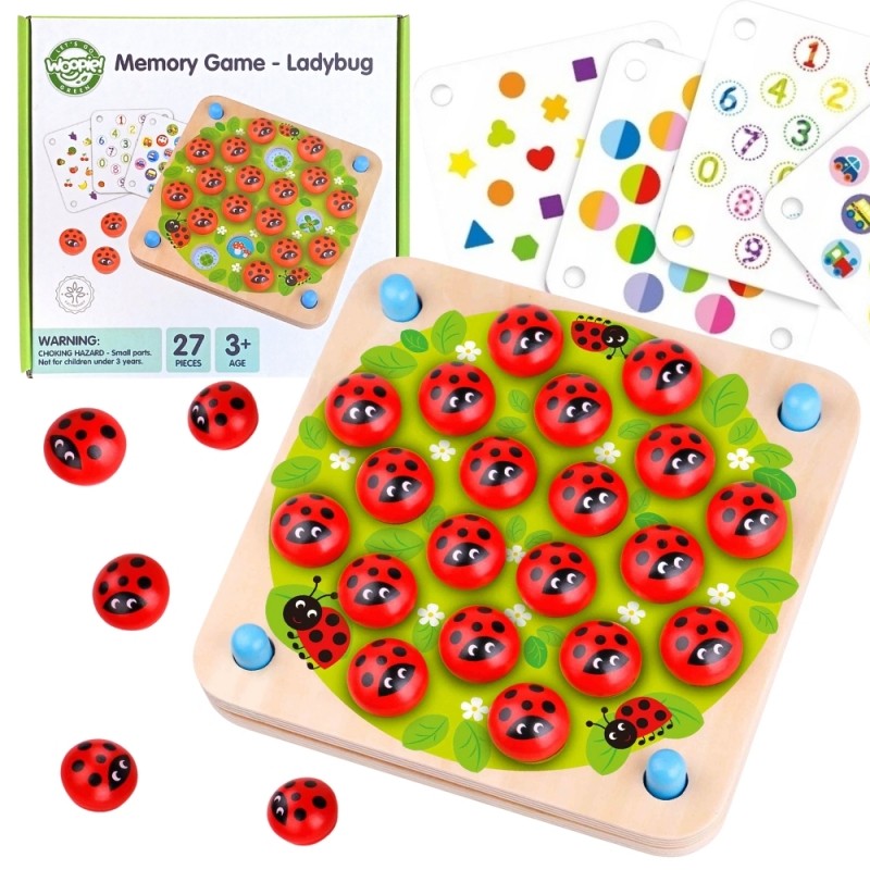 Houten puzzel memory lieveheersbeestjes – afbeelding 12