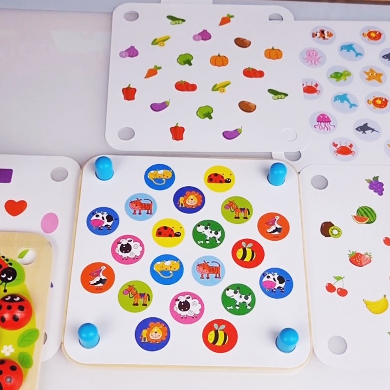 Houten puzzel memory lieveheersbeestjes – afbeelding 5