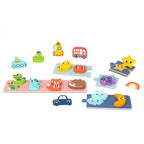 Houten puzzel memory vormen – voelspel met kaarten – afbeelding 3