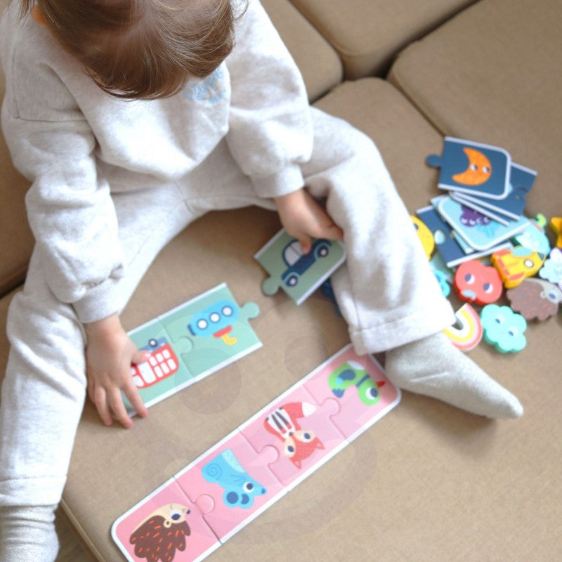 Houten puzzel memory vormen – voelspel met kaarten – afbeelding 6