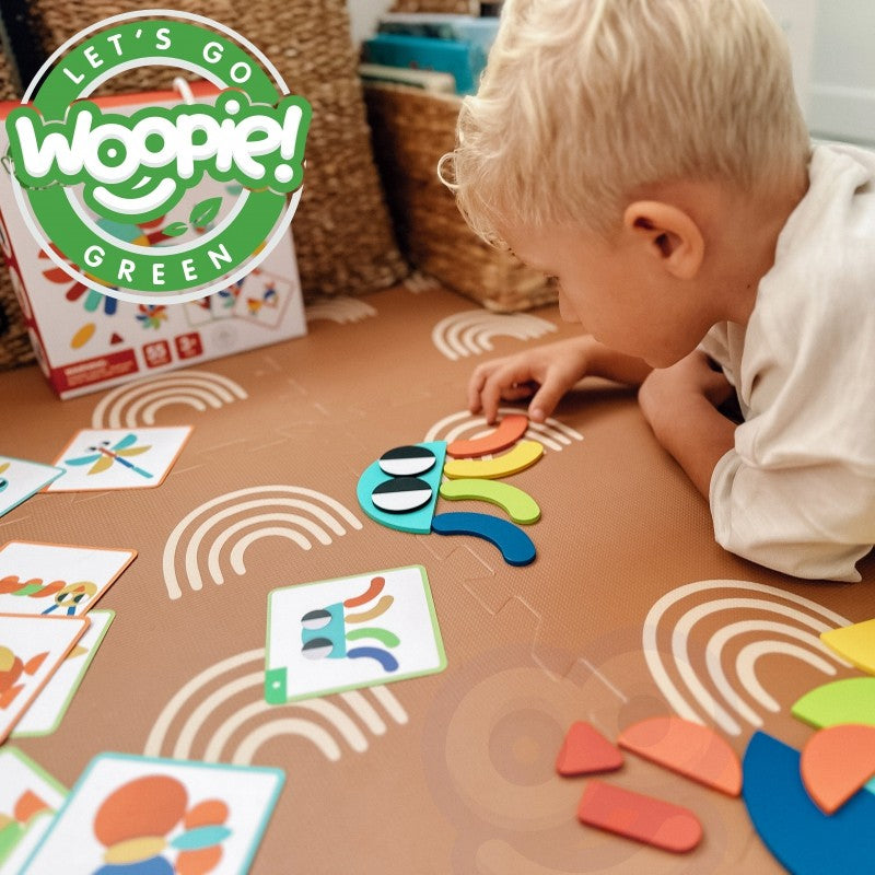 Houten puzzel montessori – vormen leggen met voorbeeldkaarten – afbeelding 10