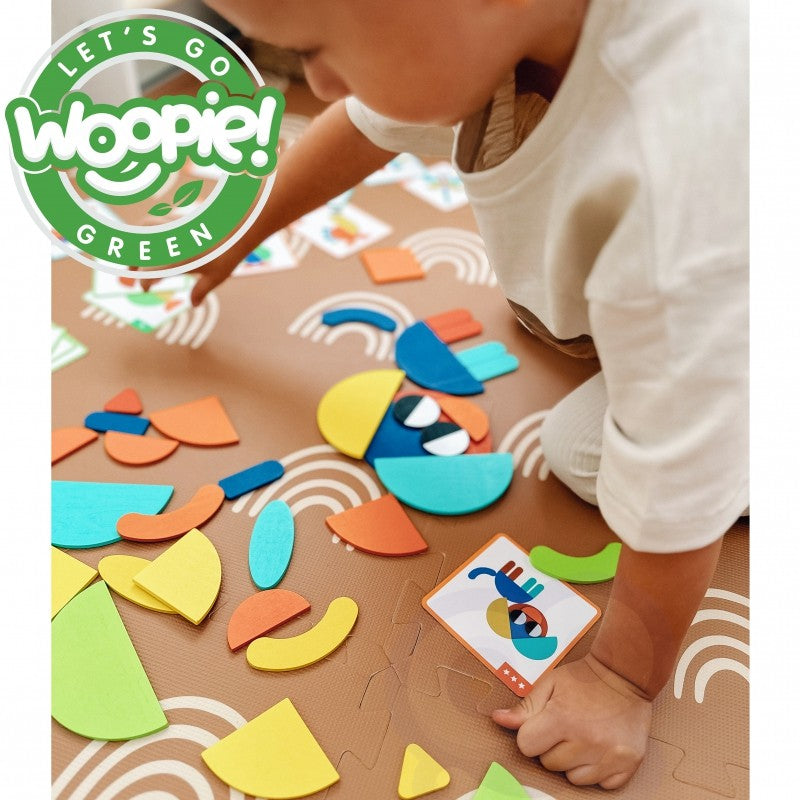 Houten puzzel montessori – vormen leggen met voorbeeldkaarten – afbeelding 7