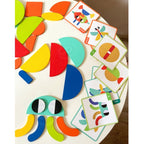Houten puzzel montessori – vormen leggen met voorbeeldkaarten – afbeelding 8