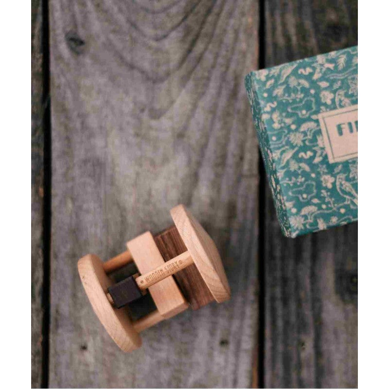 Houten rammelaar kramsvogel – afbeelding 3