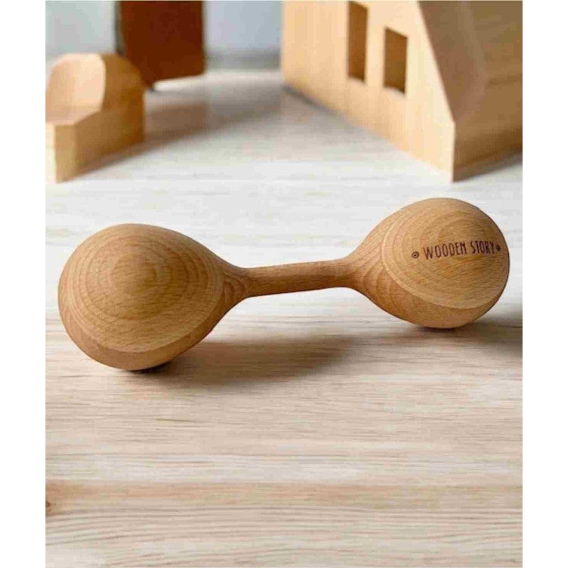 Houten rammelaar leeuwerik – afbeelding 2
