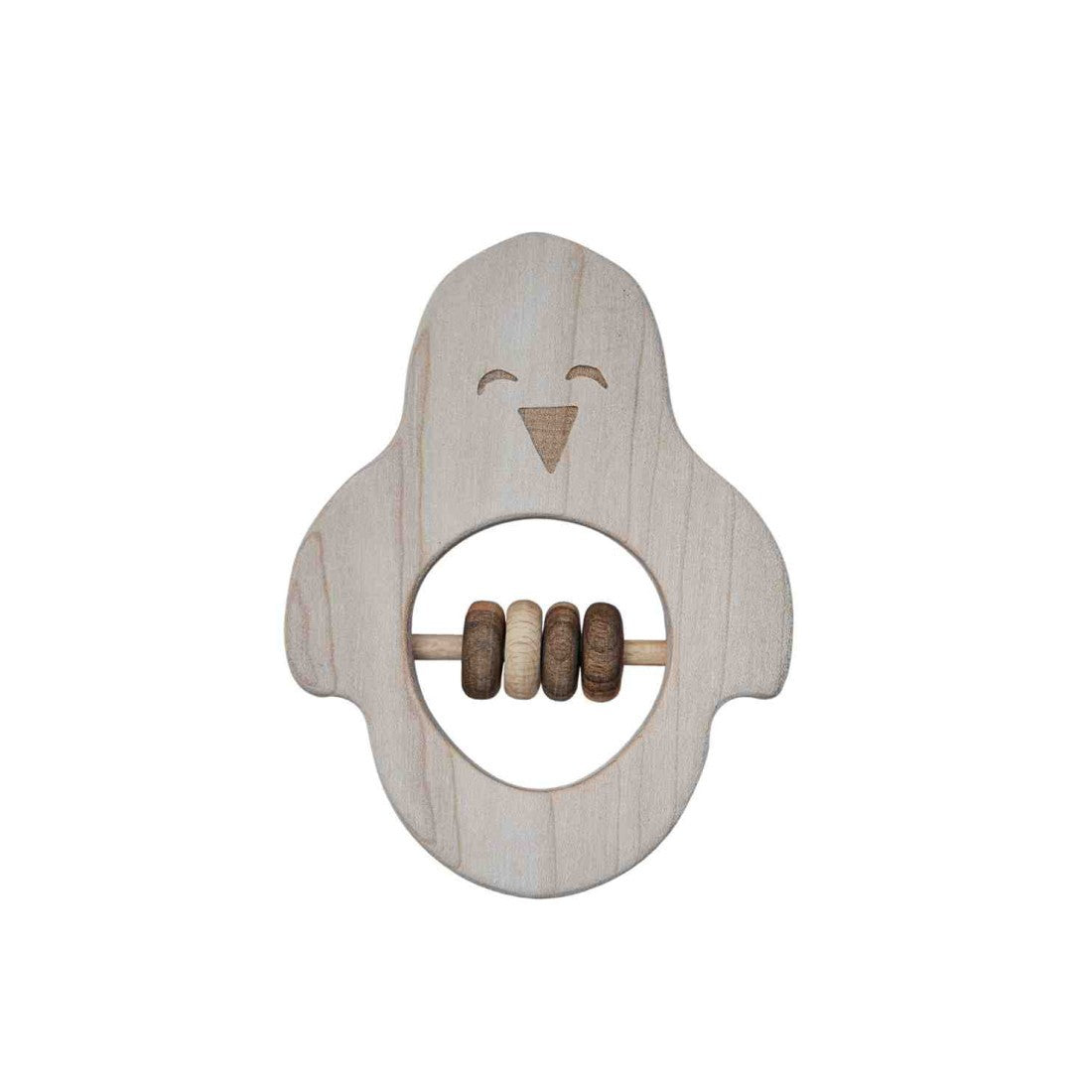 Houten rammelaar pinguïn