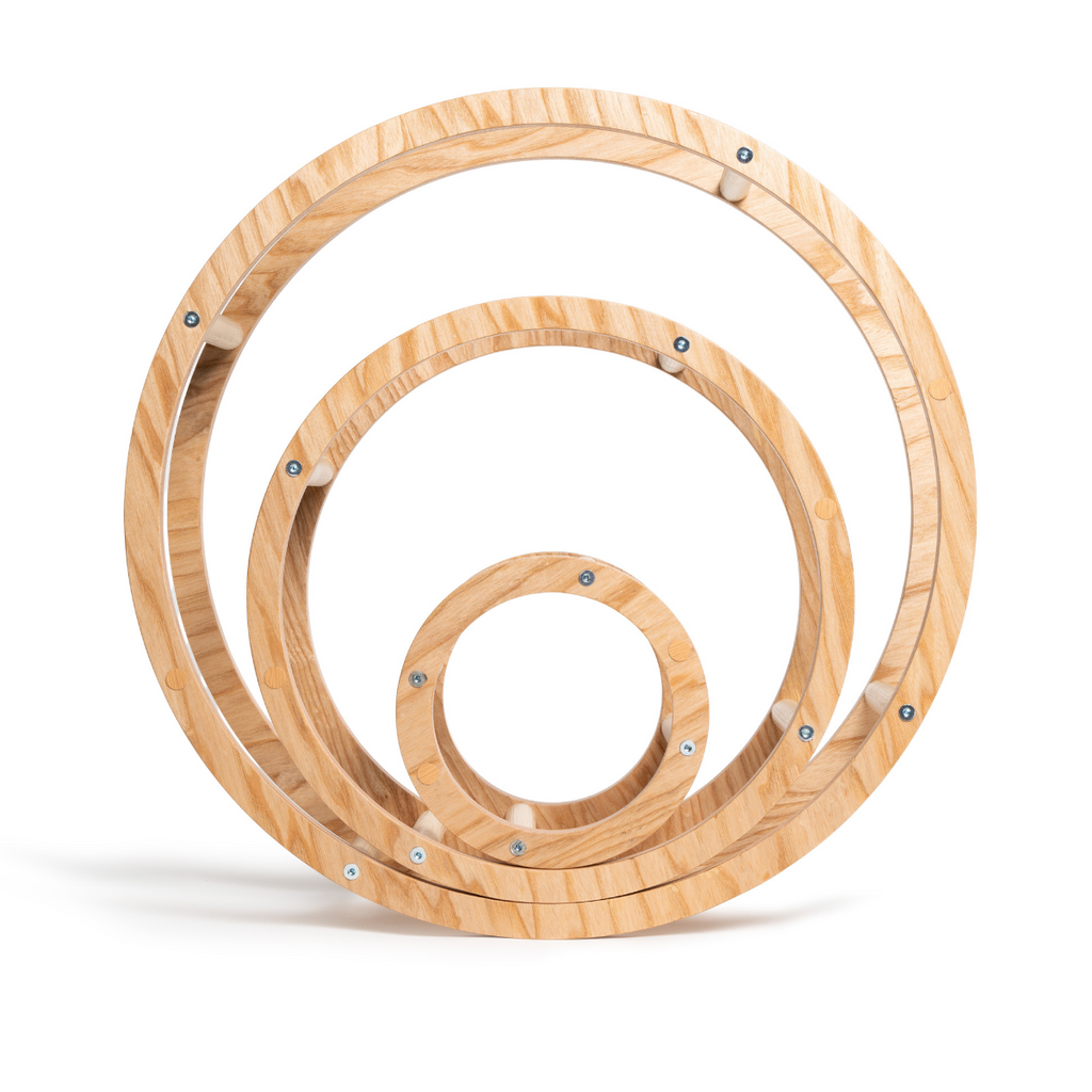 Houten ringen montessori – set van 3 maten