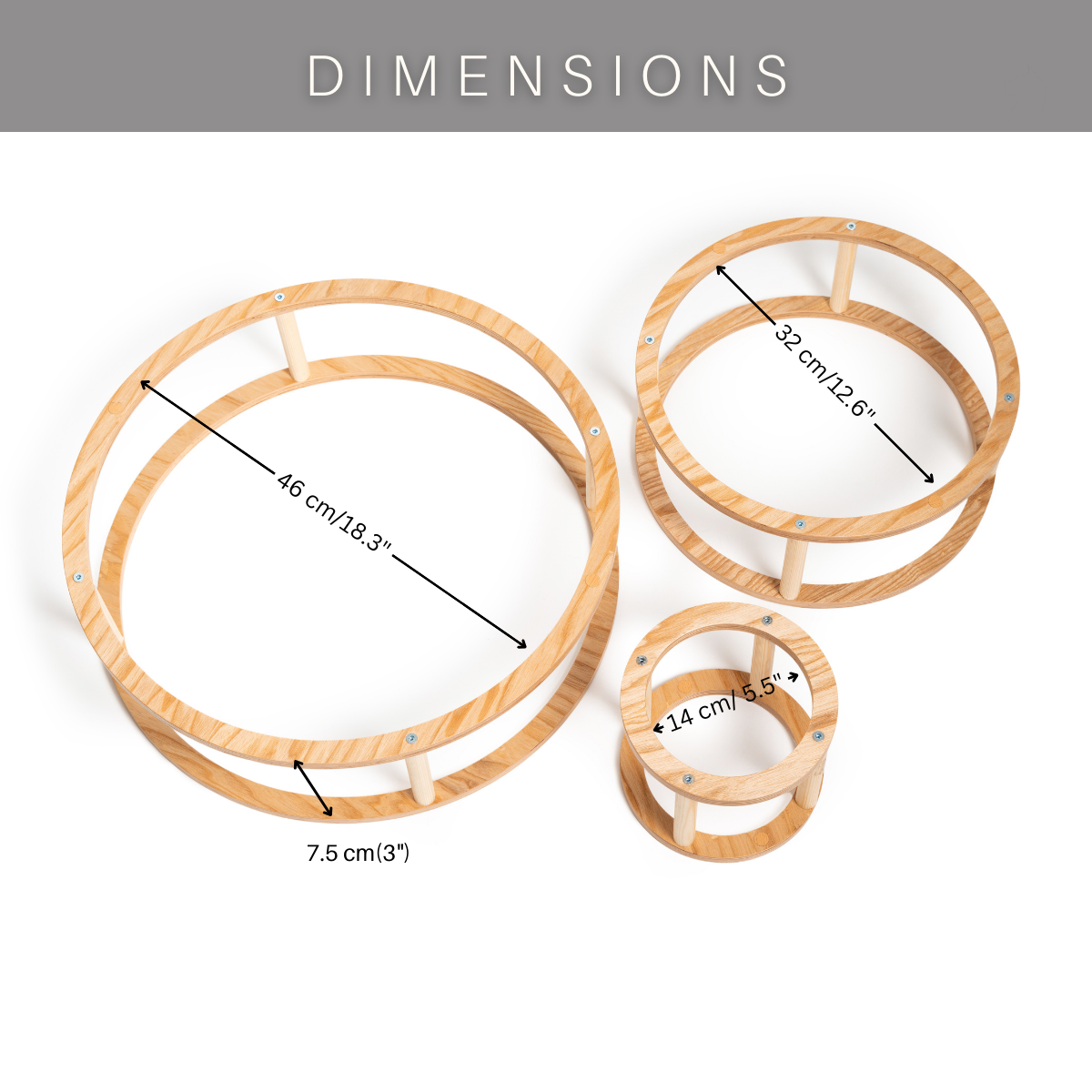 Houten ringen montessori – set van 3 maten – afbeelding 6