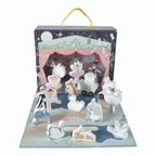 Speeldoos ballet met houten figuren