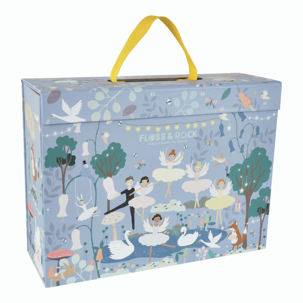 Speeldoos ballet met houten figuren – afbeelding 3