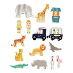 Speeldoos dierentuin met houten figuren – afbeelding 3