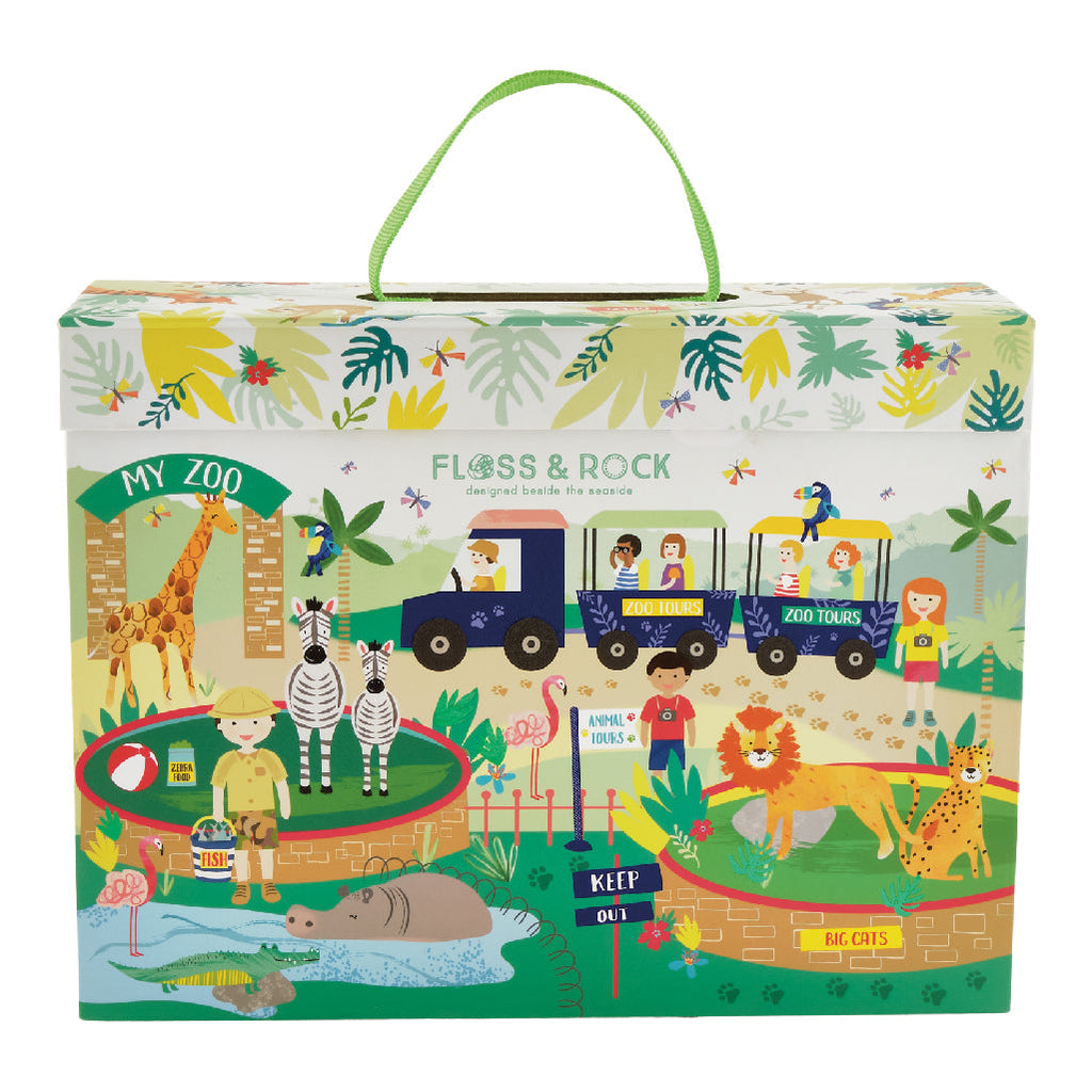 Speeldoos dierentuin met houten figuren – afbeelding 4