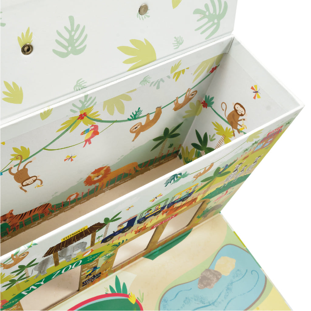 Speeldoos dierentuin met houten figuren – afbeelding 7