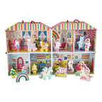 Speeldoos regenboogfee met houten figuren