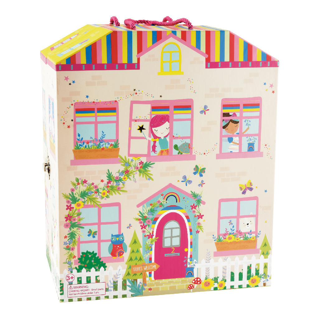 Speeldoos regenboogfee met houten figuren – afbeelding 2
