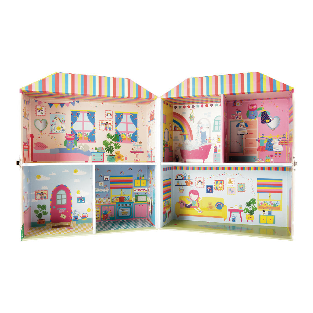 Speeldoos regenboogfee met houten figuren – afbeelding 3