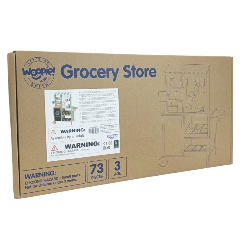 Houten speelgoed winkel – foodtruck marktkraam 73-delig – afbeelding 3
