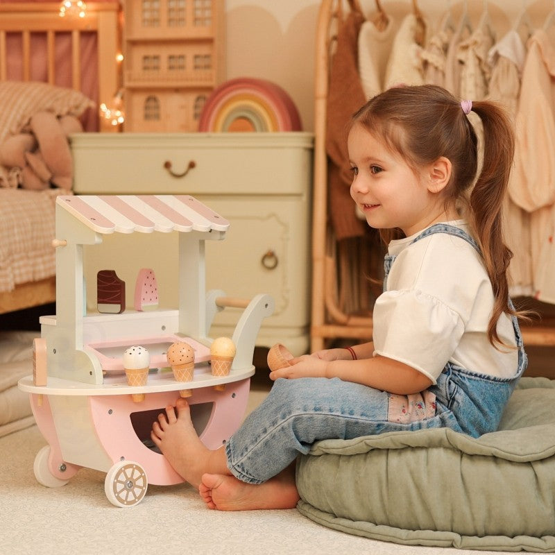 Houten speelgoed winkel – ijscokar 3-in-1 pastel – afbeelding 13