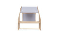 Houten speelhuisje naturel – dak blauw – afbeelding 2