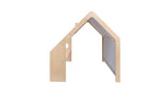 Houten speelhuisje naturel – dak blauw – afbeelding 3