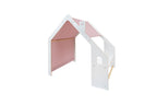 Houten speelhuisje wit – dak roze – afbeelding 5