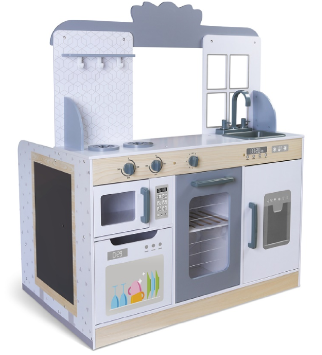 Houten speelkeuken en restaurant 2-in-1 – afbeelding 3