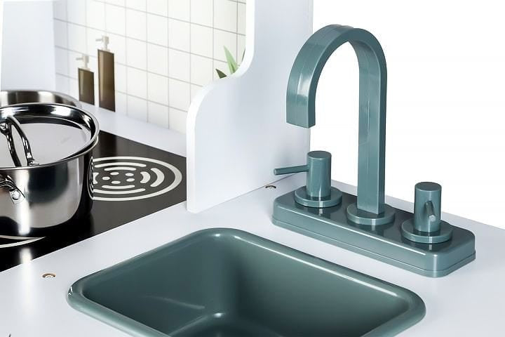 Houten speelkeuken groot met wasmachine en accessoires – afbeelding 5