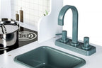 Houten speelkeuken groot met wasmachine en accessoires – afbeelding 5