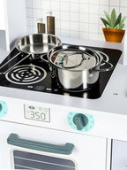 Houten speelkeuken groot met wasmachine en accessoires – afbeelding 6