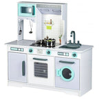 Houten speelkeuken groot met wasmachine en accessoires – afbeelding 8