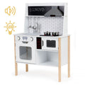 Houten speelkeuken met geluid, licht en afzuigkap
