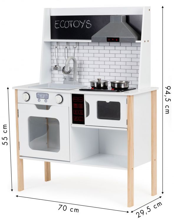 Houten speelkeuken met geluid, licht en afzuigkap – afbeelding 3