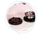 Houten speelkeuken roze met oven, magnetron en accessoires – afbeelding 5